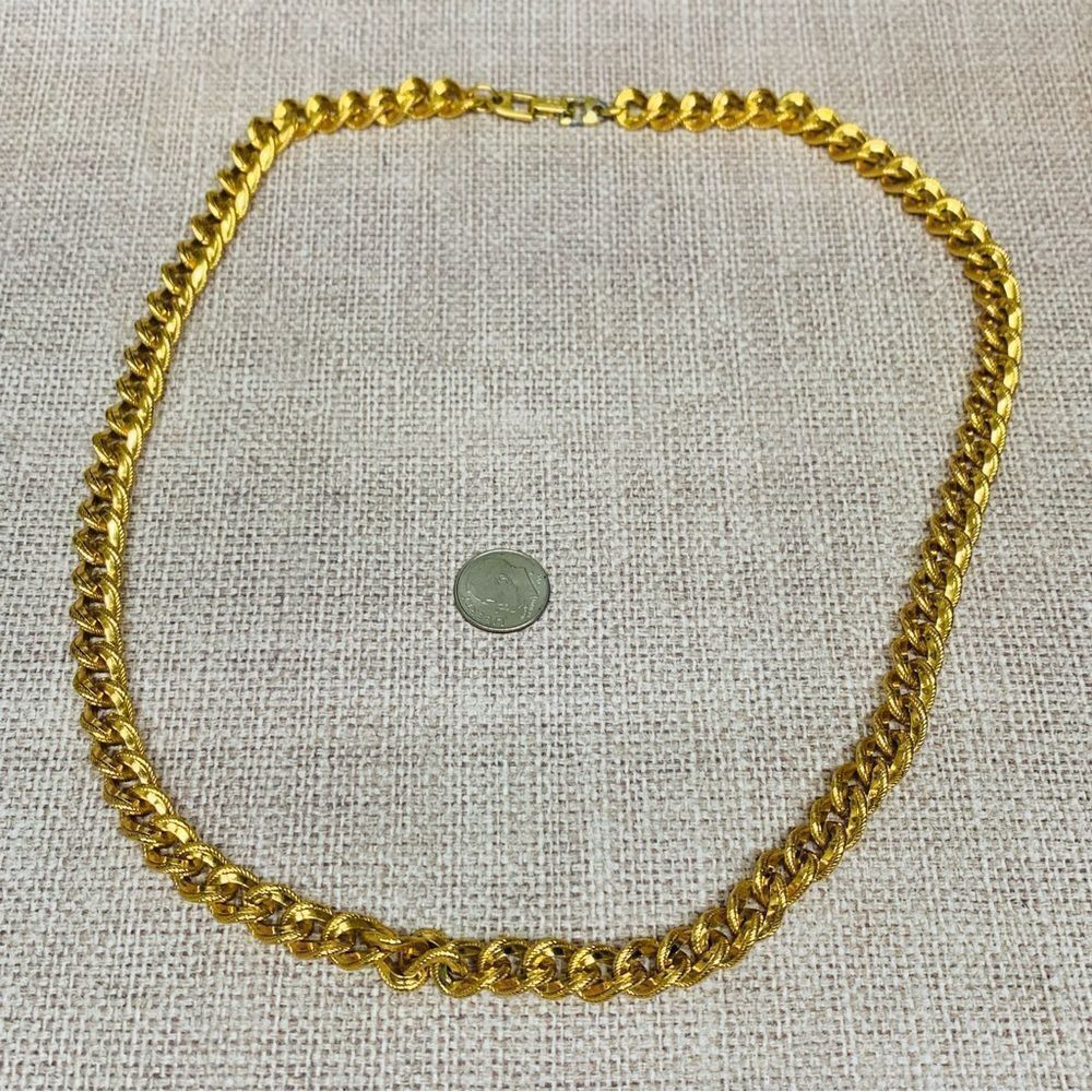 VTG Napier Double Link Gold Chain Necklace